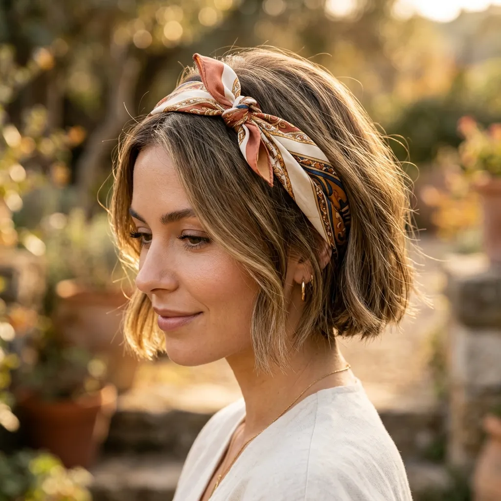 5. Silk Scarf Headband for Instant Polish