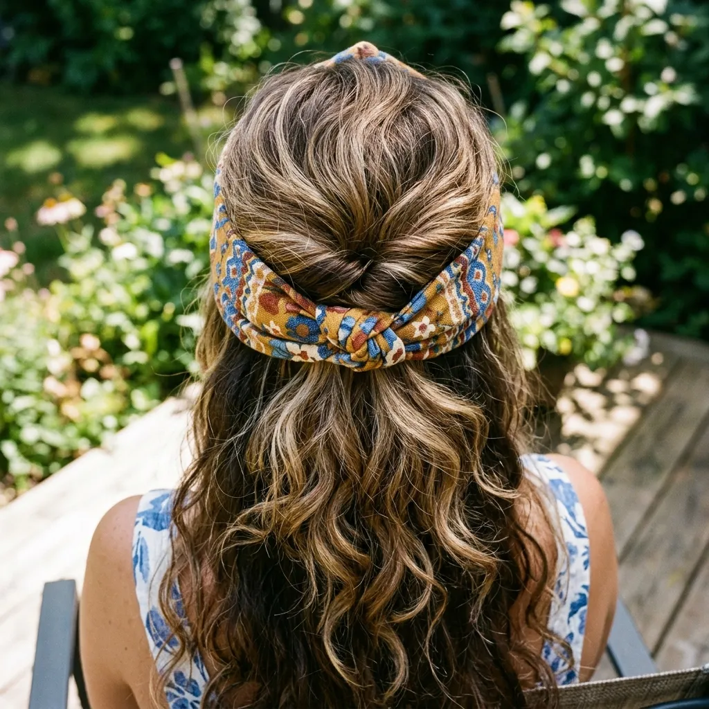 5. Volumizing Headband Half-Up