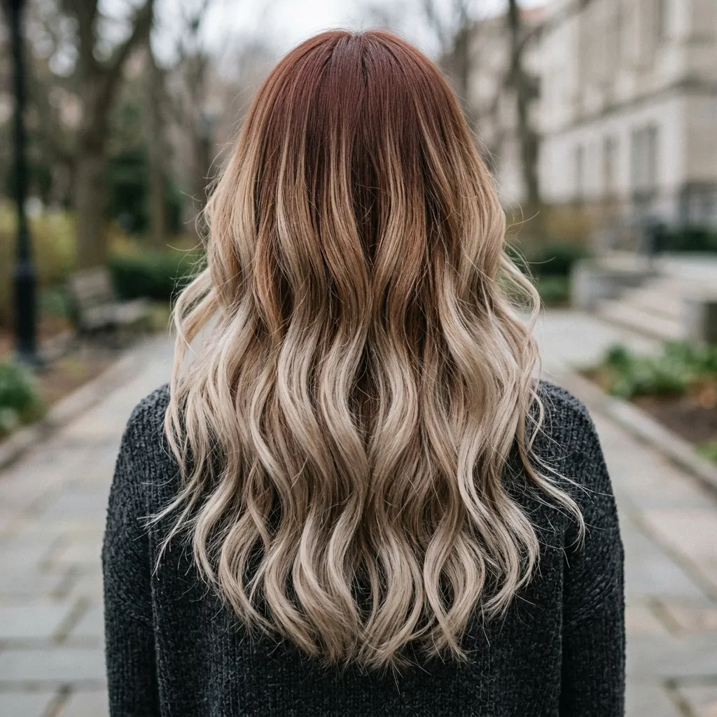 6. Ash Blonde on Red-Toned Natural Hair