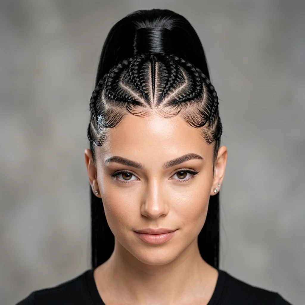 6. Cornrow Ponytail (BRAIDED)