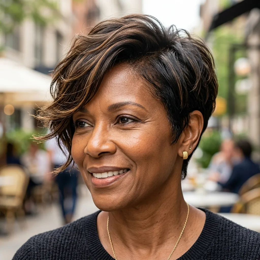6. Side-Swept Pixie Weave for Low Daily Maintenance