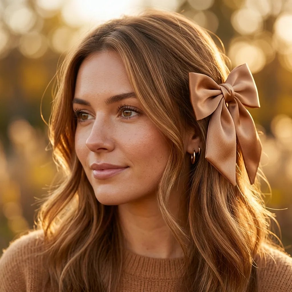 6. Tonal Bow Matching Hair Color