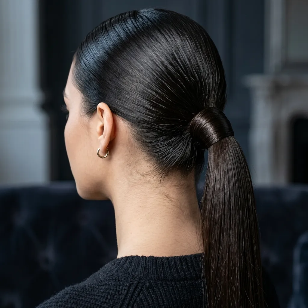 7. Sleek Low Ponytail