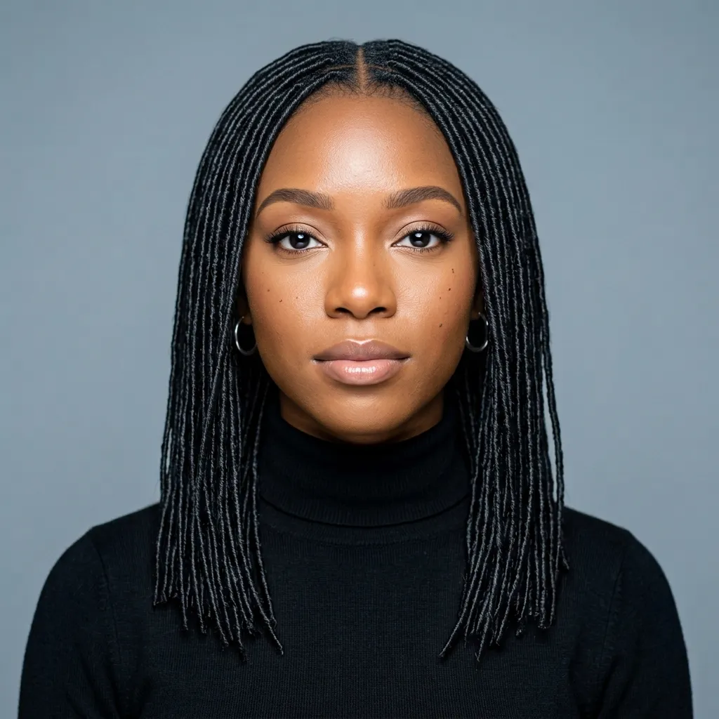 7. Sleek Pin-Straight Invisible Locs