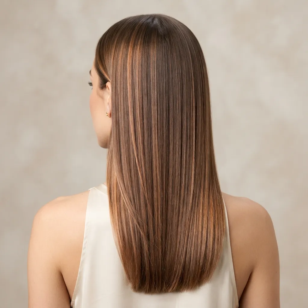 8. Copper Balayage for Fine, Straight Hair