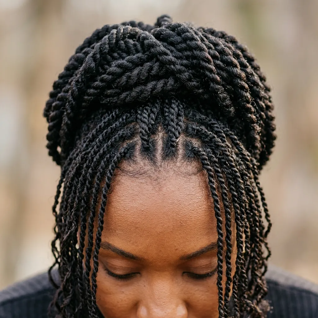 9. Locs with Face-Framing Micro Twists