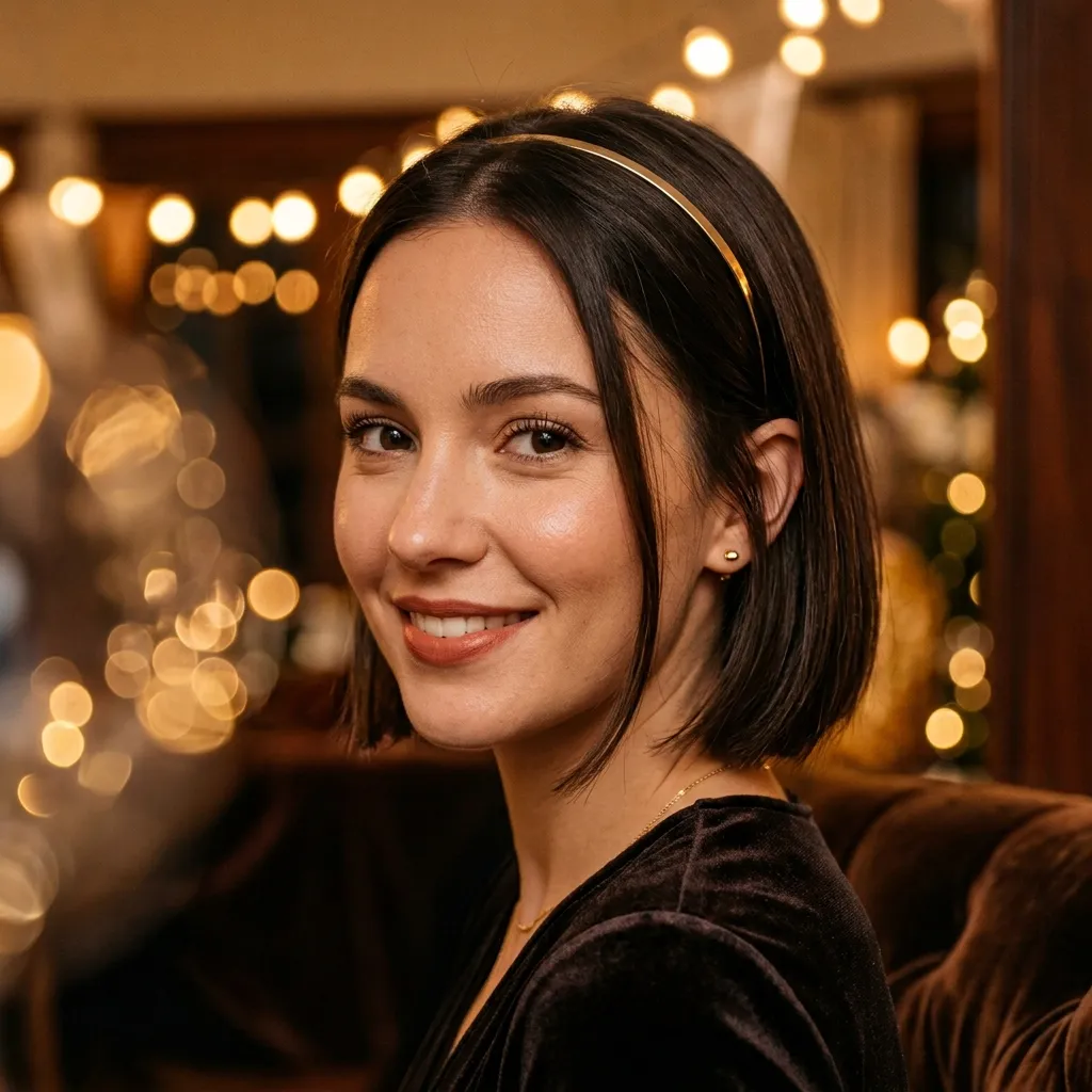 9. Metallic Headband as Statement Piece