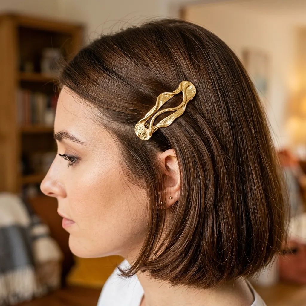 9. Sculptural Gold Clip Accent