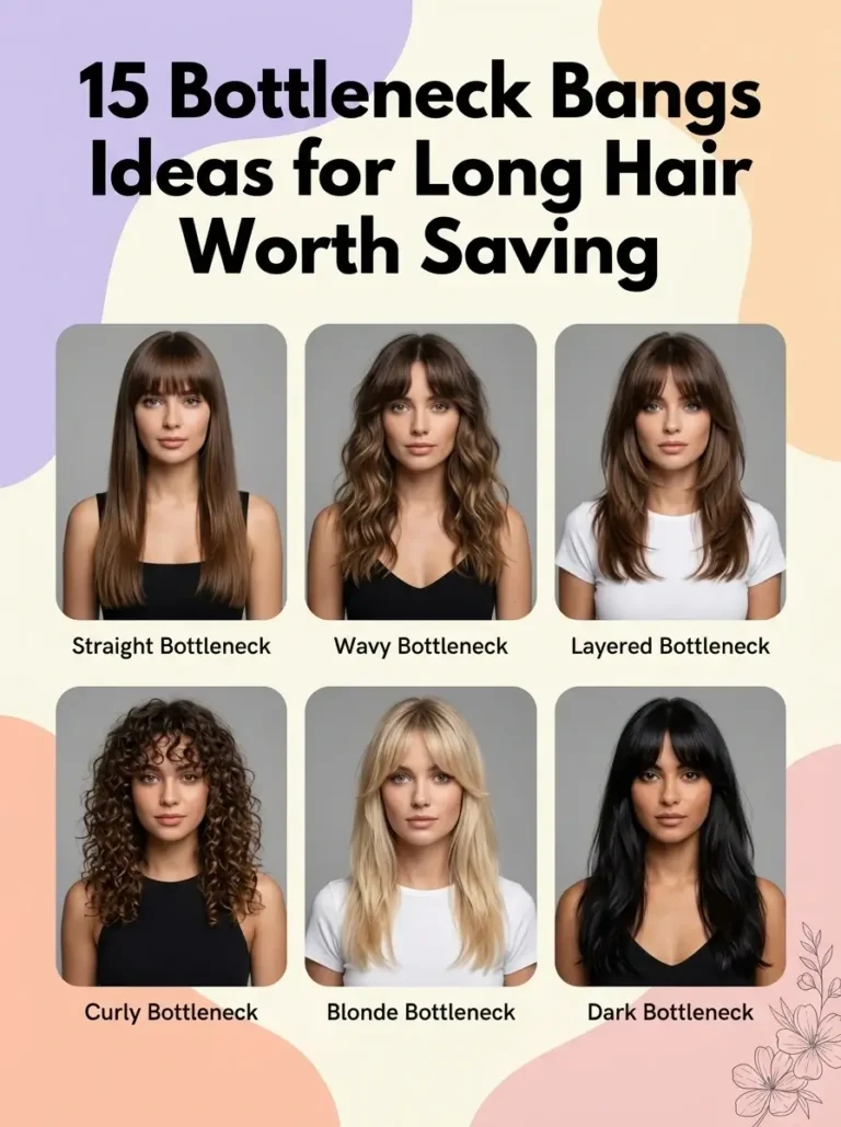 Bottleneck Bangs Ideas for Long Hair Worth Saving