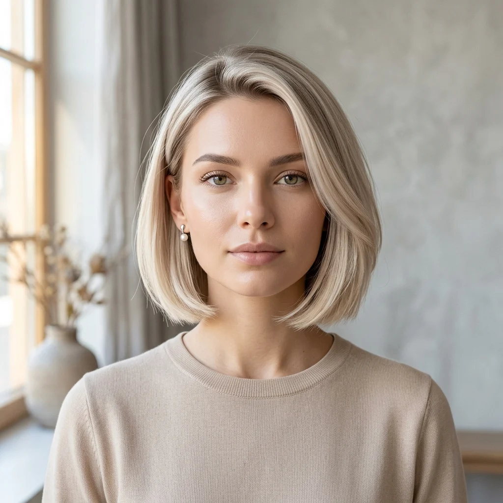 1. Champagne Blonde Base with Cool Undertone