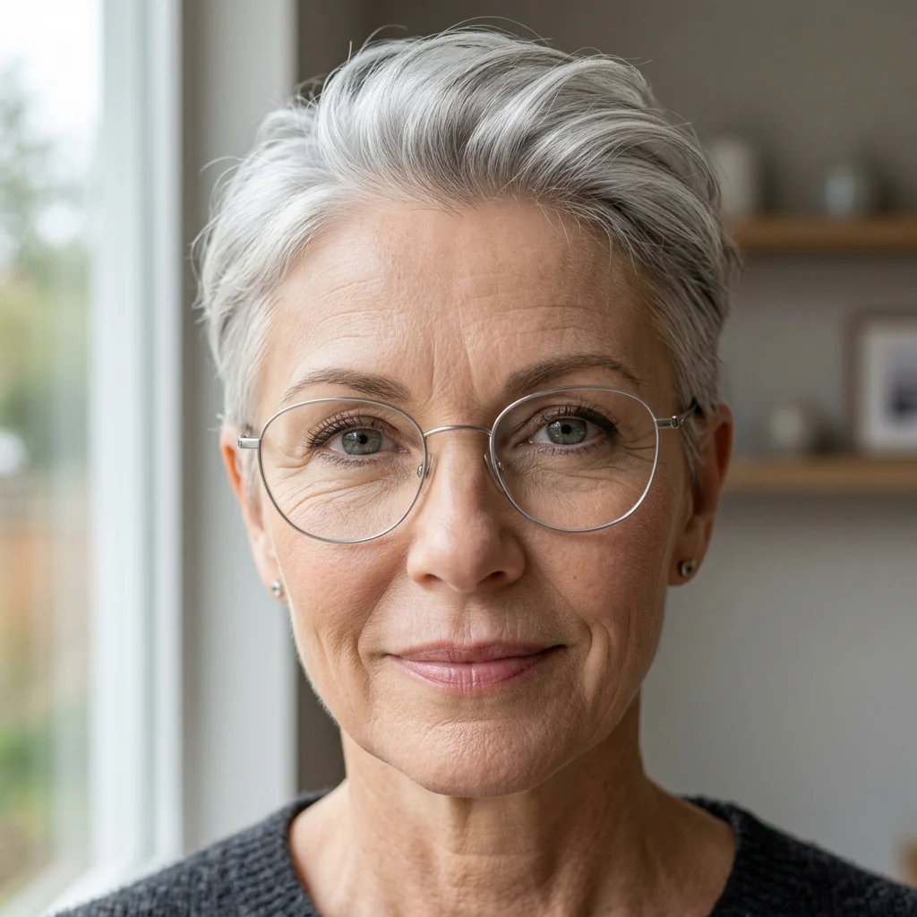 1. Glasses-Friendly Side Fringe