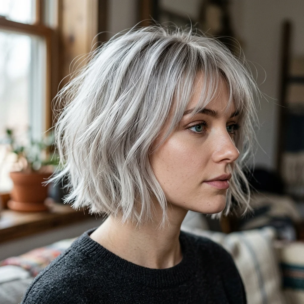 1. Icy Silver Blonde with Cool Ash Undertones (COLOR)