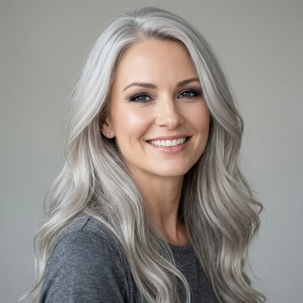 1. Silver Ash Blonde Full Transition