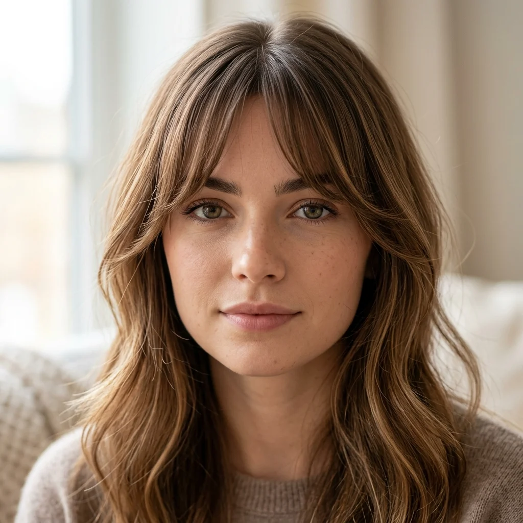 1. Wispy Curtain Bangs for Fine Hair