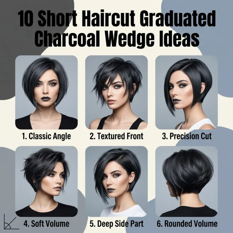 10 Short Haircut Graduated Charcoal Wedge Ideas