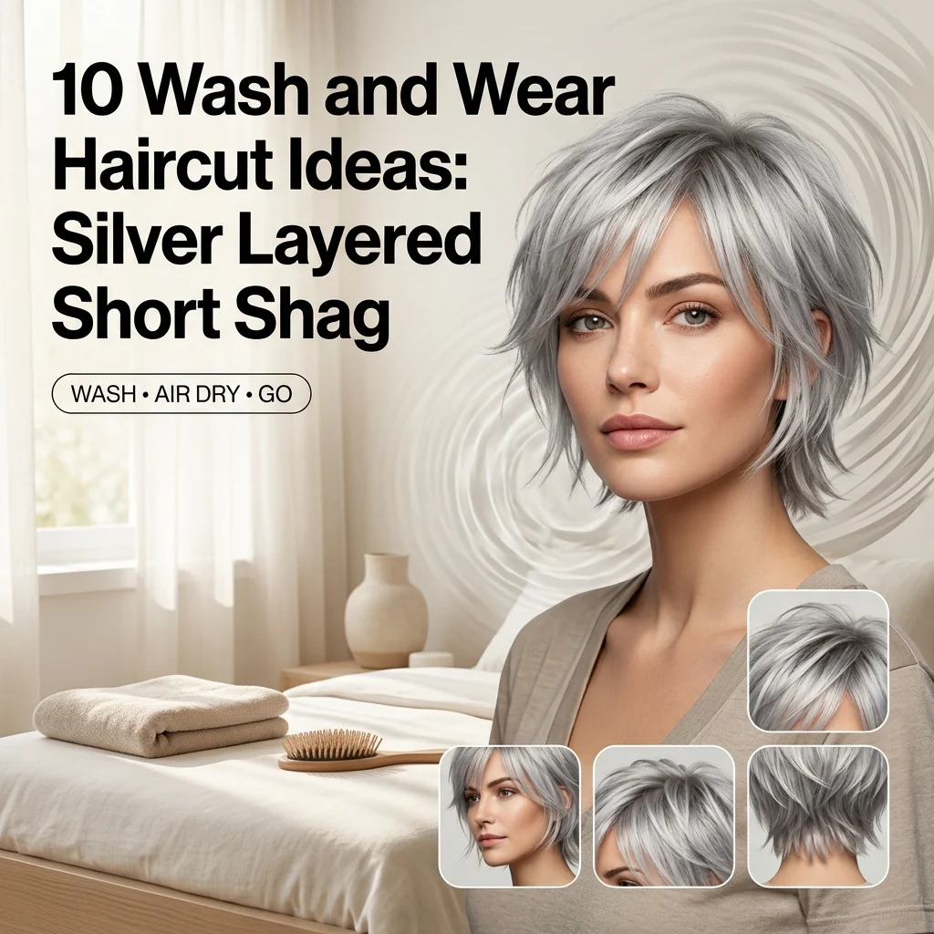 10 Wash and Wear Haircut Ideas Silver Layered Short Shag