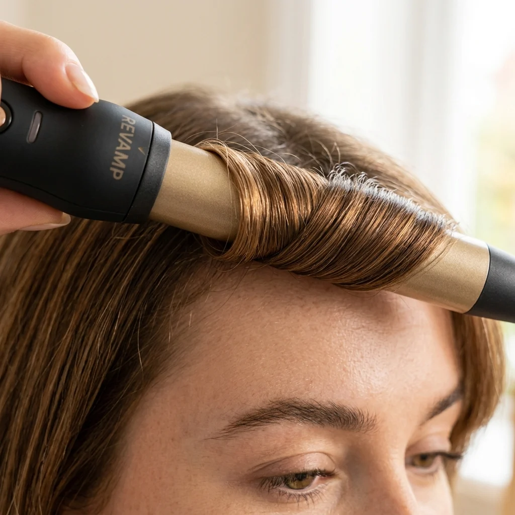 10. Curling Wand Tuck for Bangs