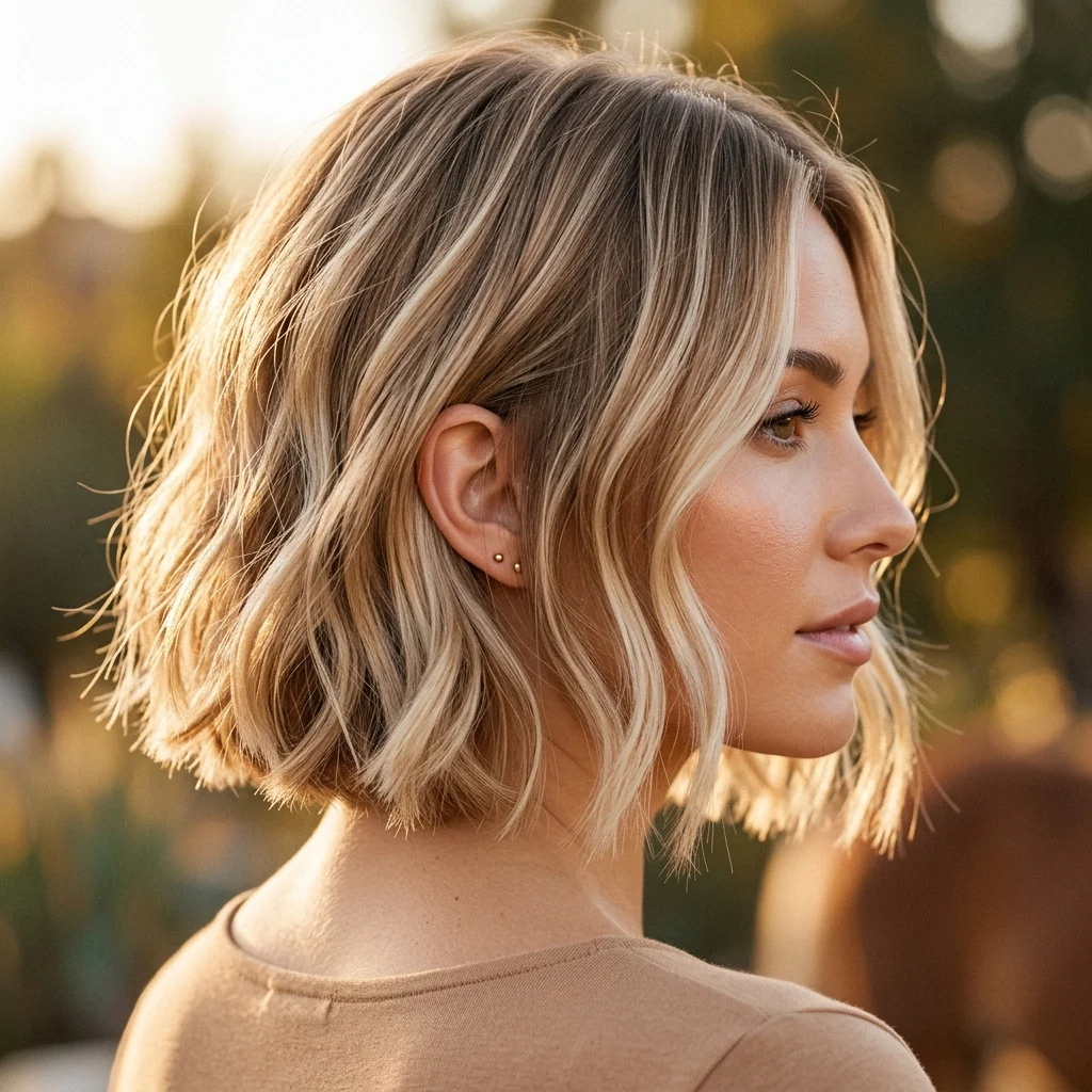 10. Honey Champagne Balayage for Sun-Kissed Depth