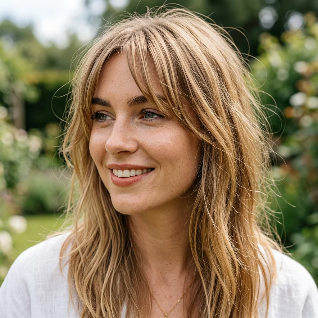 10. Textured Piece-y Bangs