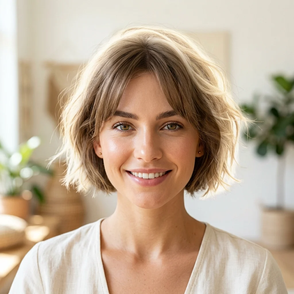11. Halo Highlights for Short Hair