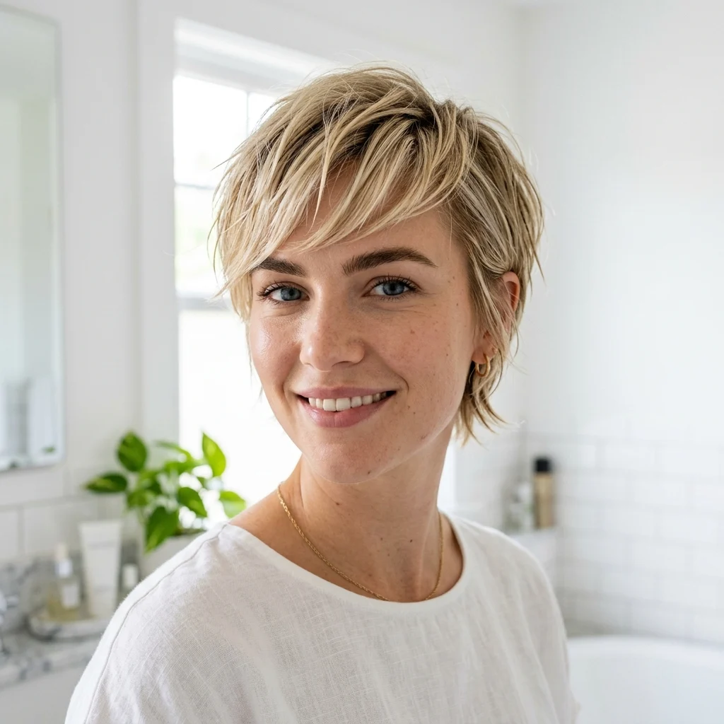 11. Sea Salt Choppy Pixie for Air-Dry Ease (STYLING TECHNIQUE)