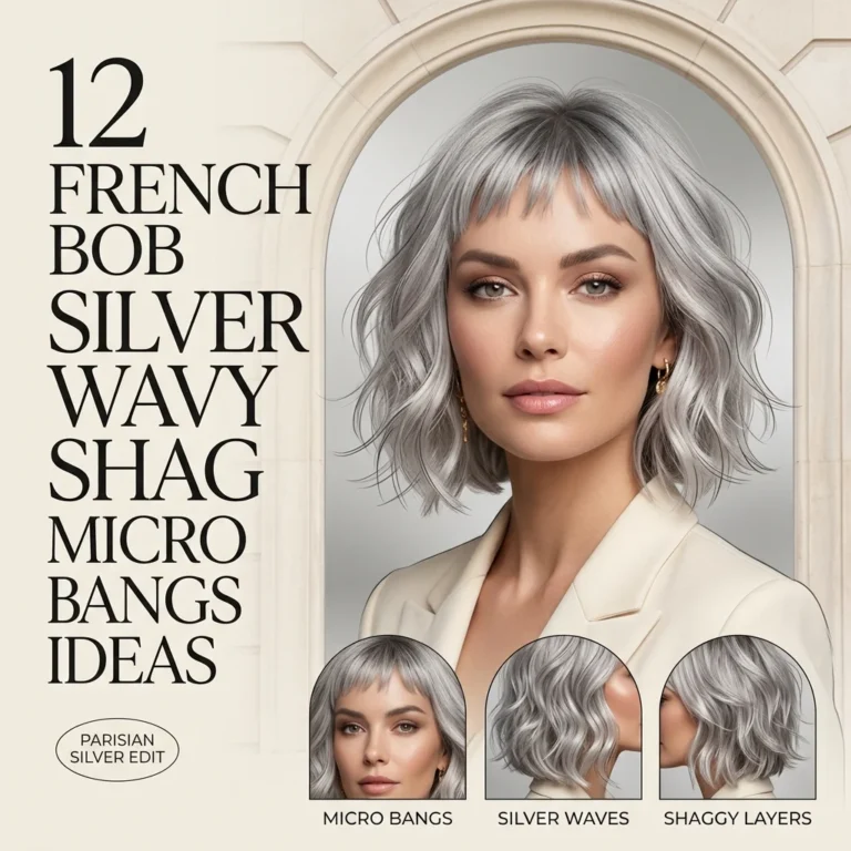 12 French Bob Women Silver Wavy Shag Micro Bangs Ideas