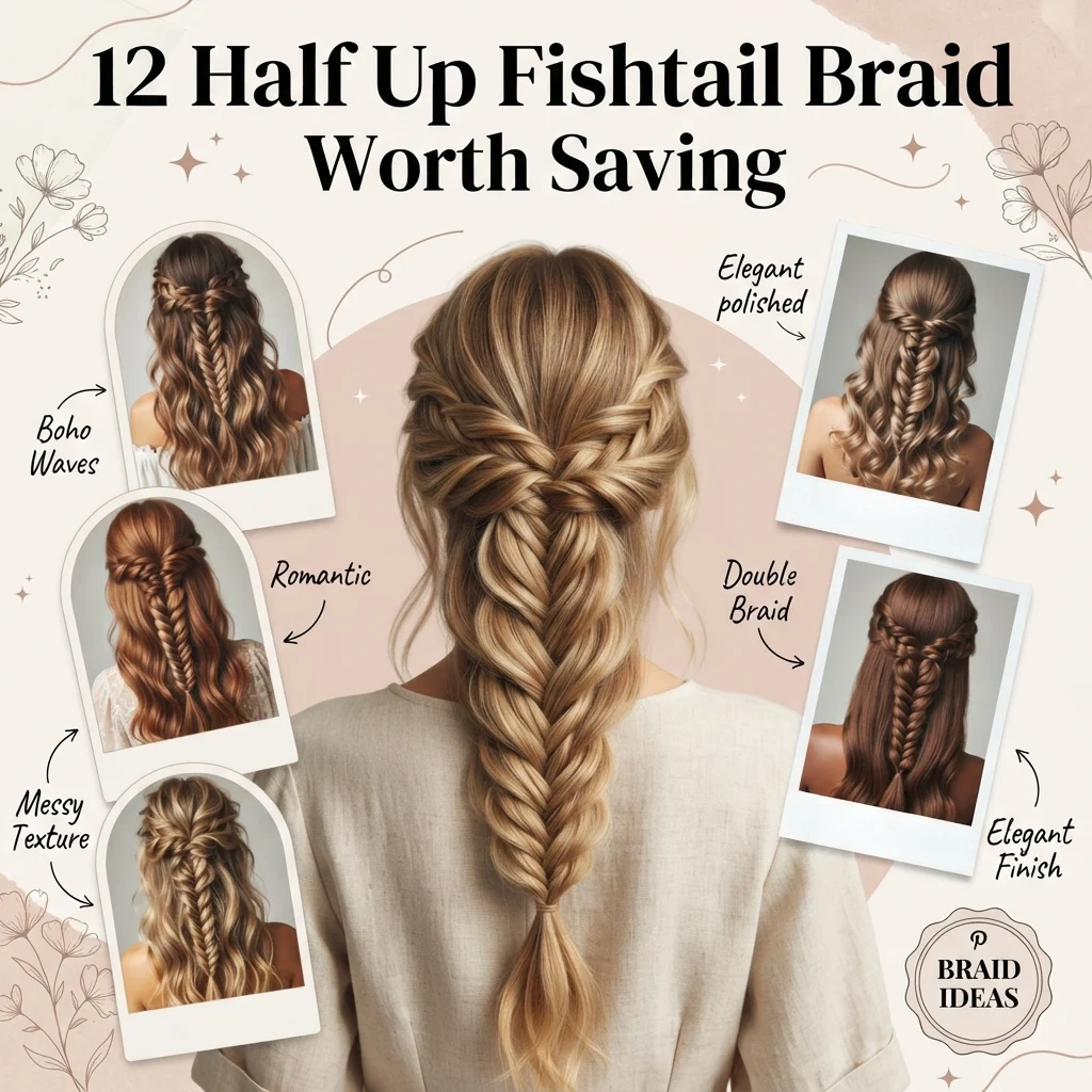 12 Half Up Fishtail Braid Hairstyles Worth Saving