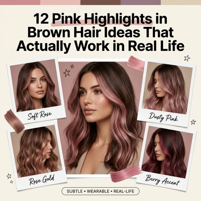 12 Pink Highlights in Brown Hair Ideas That Actually Work in Real Life