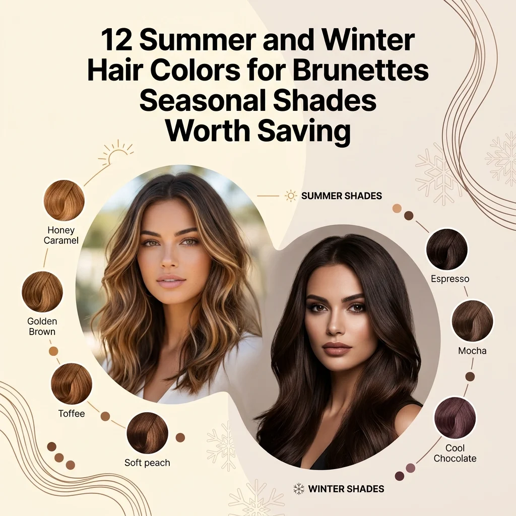 12 Summer and Winter Hair Colors for Brunettes Seasonal Shades Worth Saving