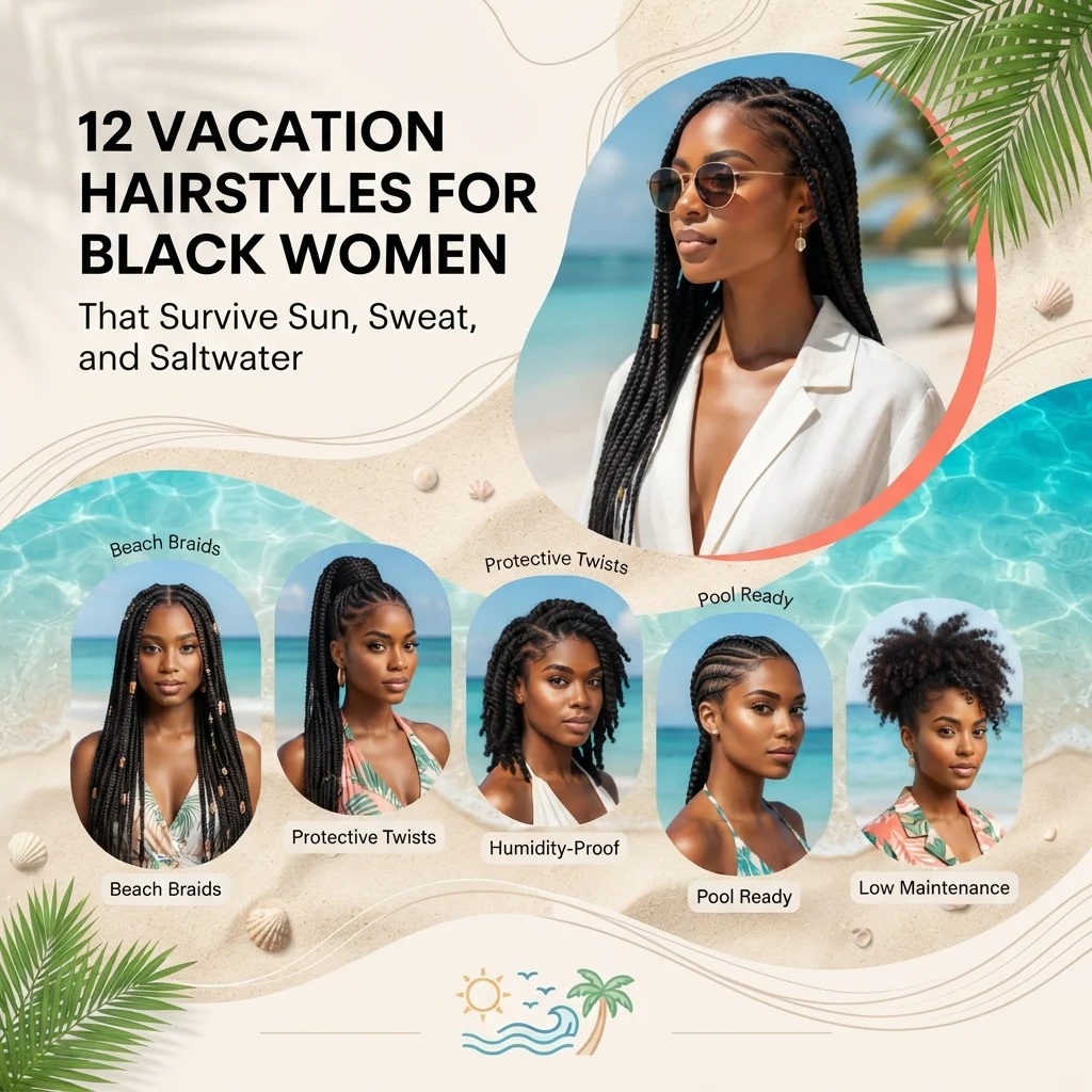 12 Vacation Hairstyles for Black Women That Survive Sun, Sweat, and Saltwater