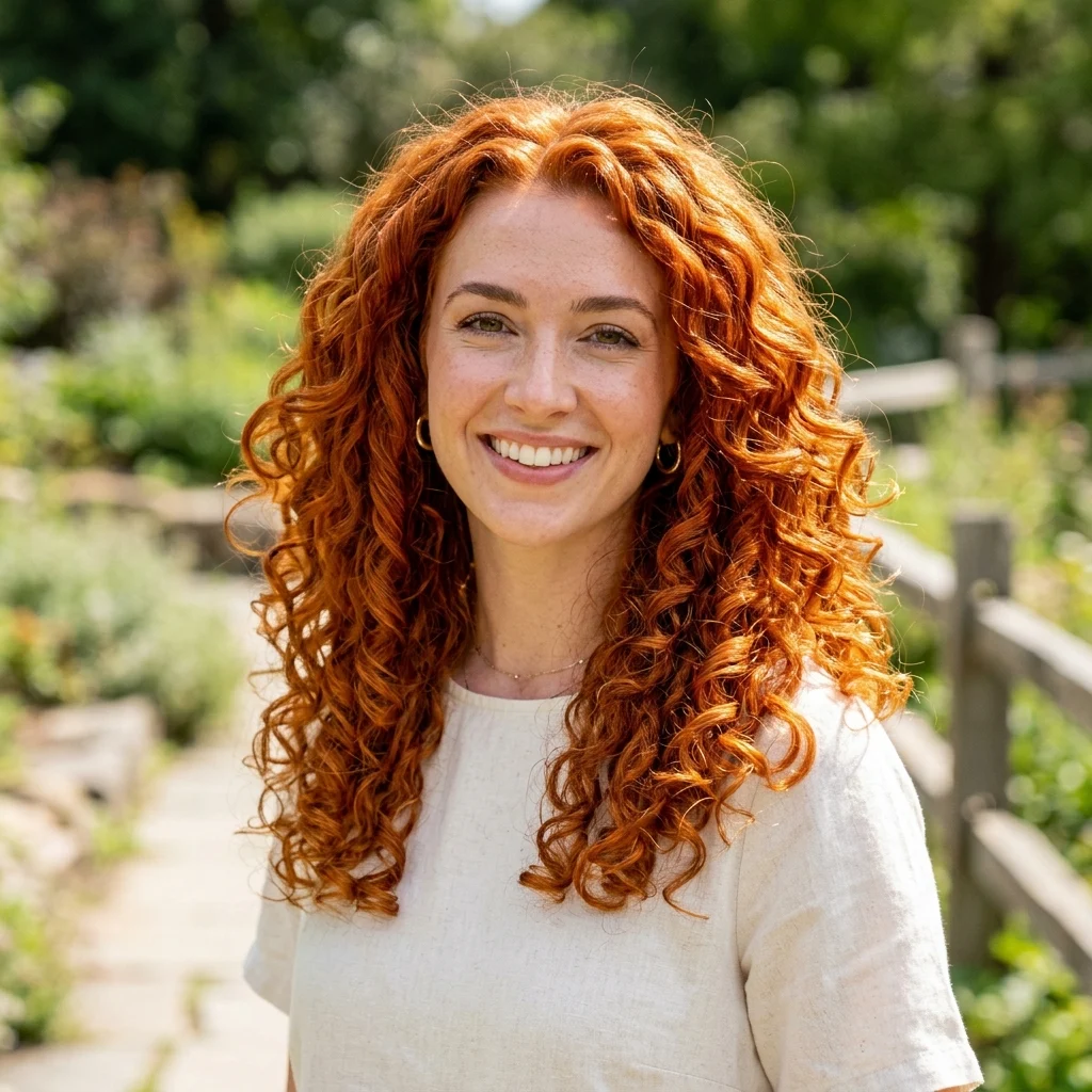 12. Bright Copper Vivid on Curls (COLOR)
