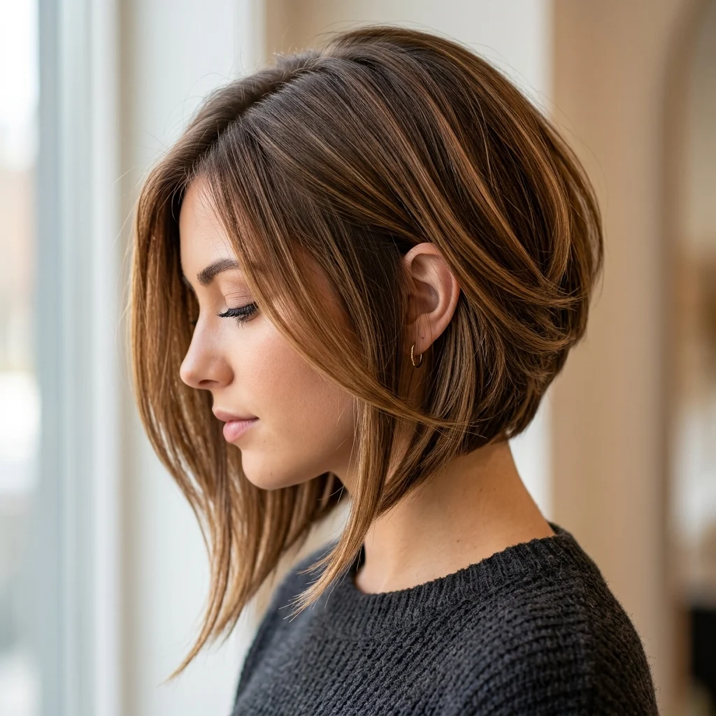 12. Chin-Length Bob Adjustment to Elongate a Short Neck