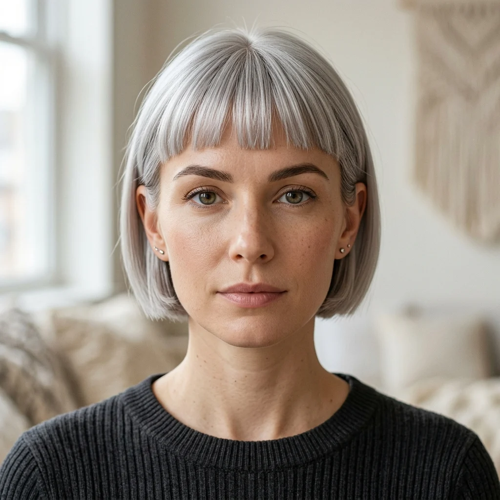 12. Ear Tucked French Bob Styling