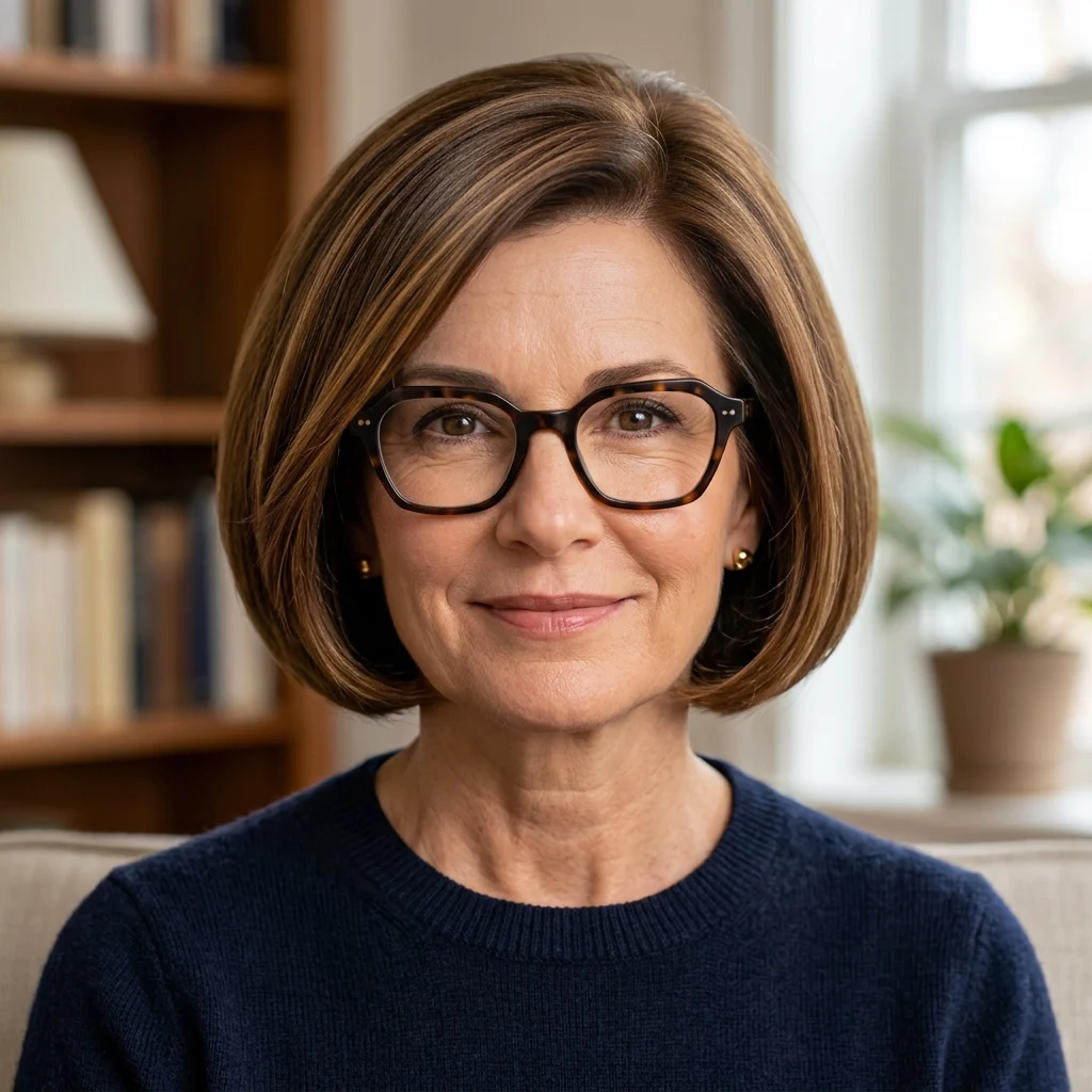 12. Side-Part Rounded Bob (STYLING)
