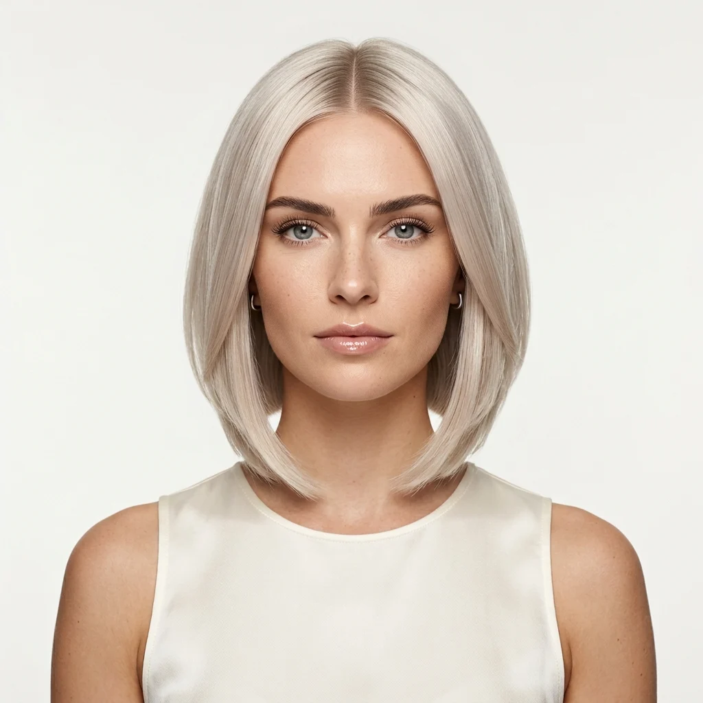 12. Sleek Straight Stacked Bob