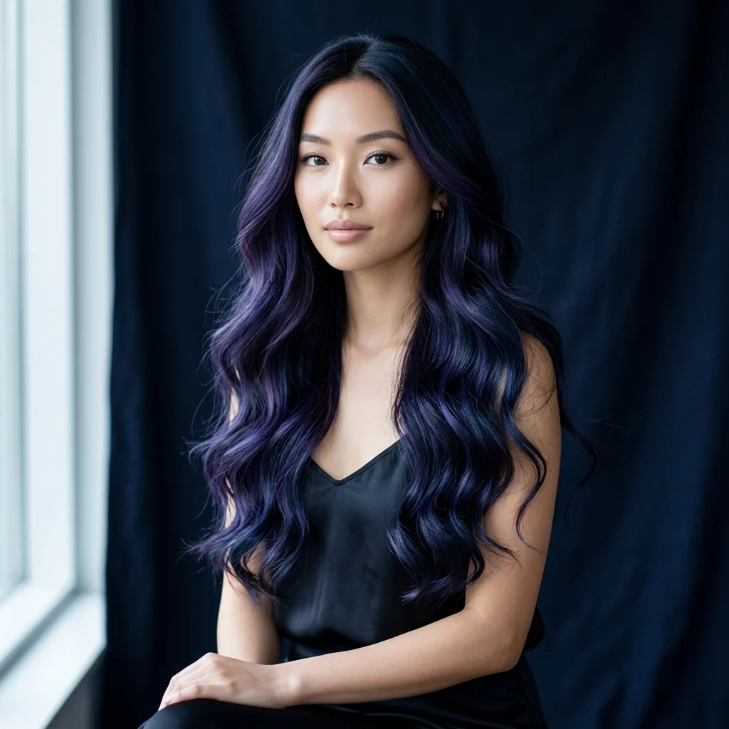 13. Galaxy Purple, Black, and Midnight Blue Blend