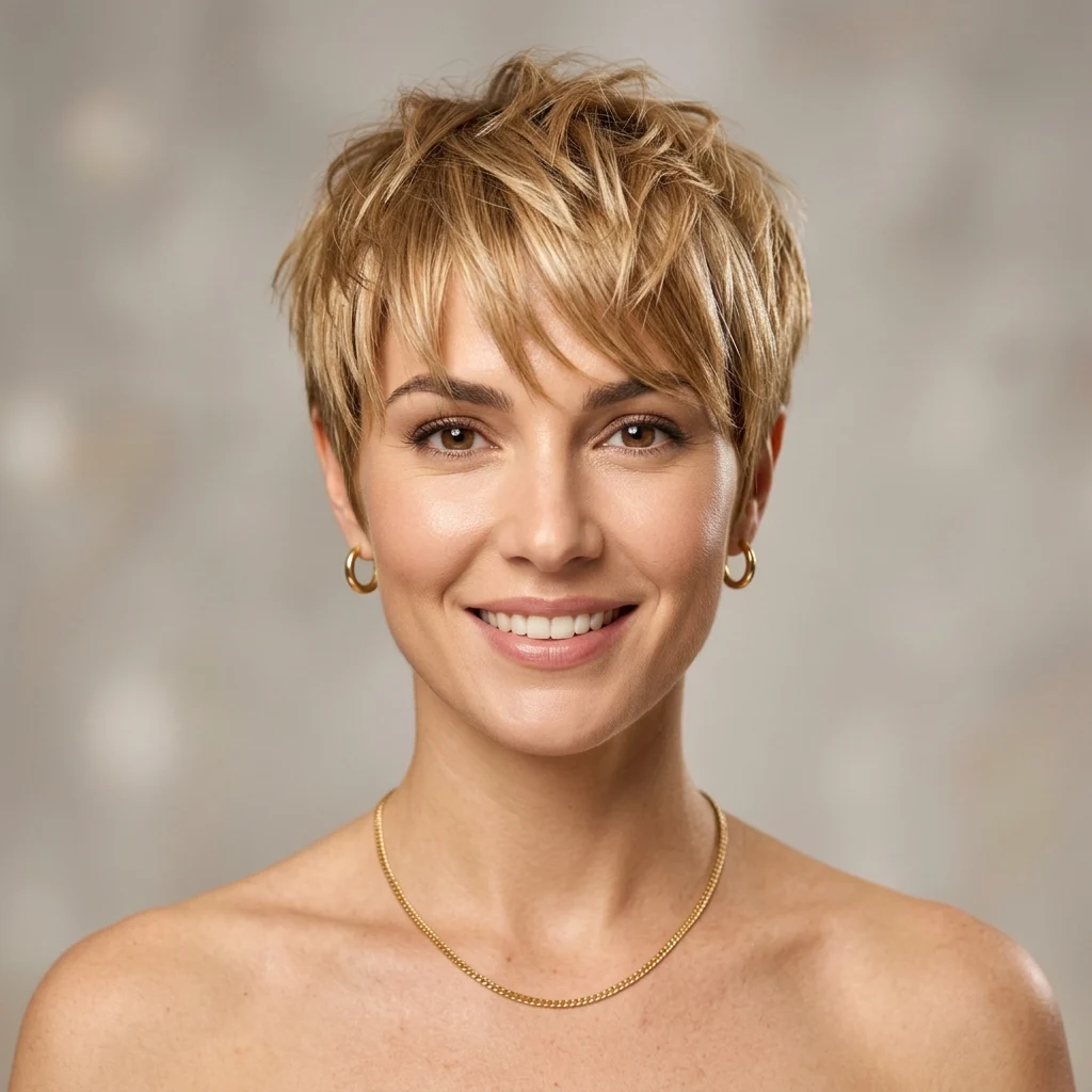 13. Sleek Glossy Choppy Pixie Wedge (TEXTURE)