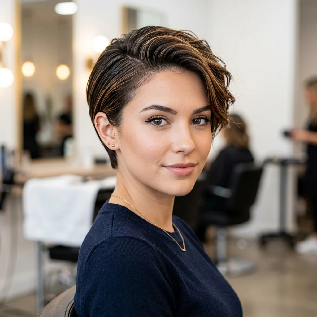 13. Slicked-Back Ear Tuck