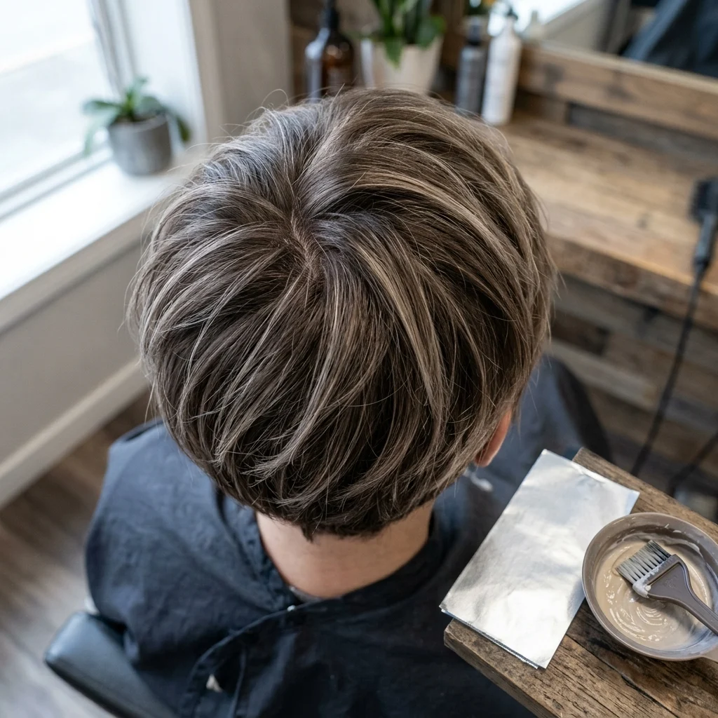 14. Ash Brown with Subtle Cool Balayage Ends