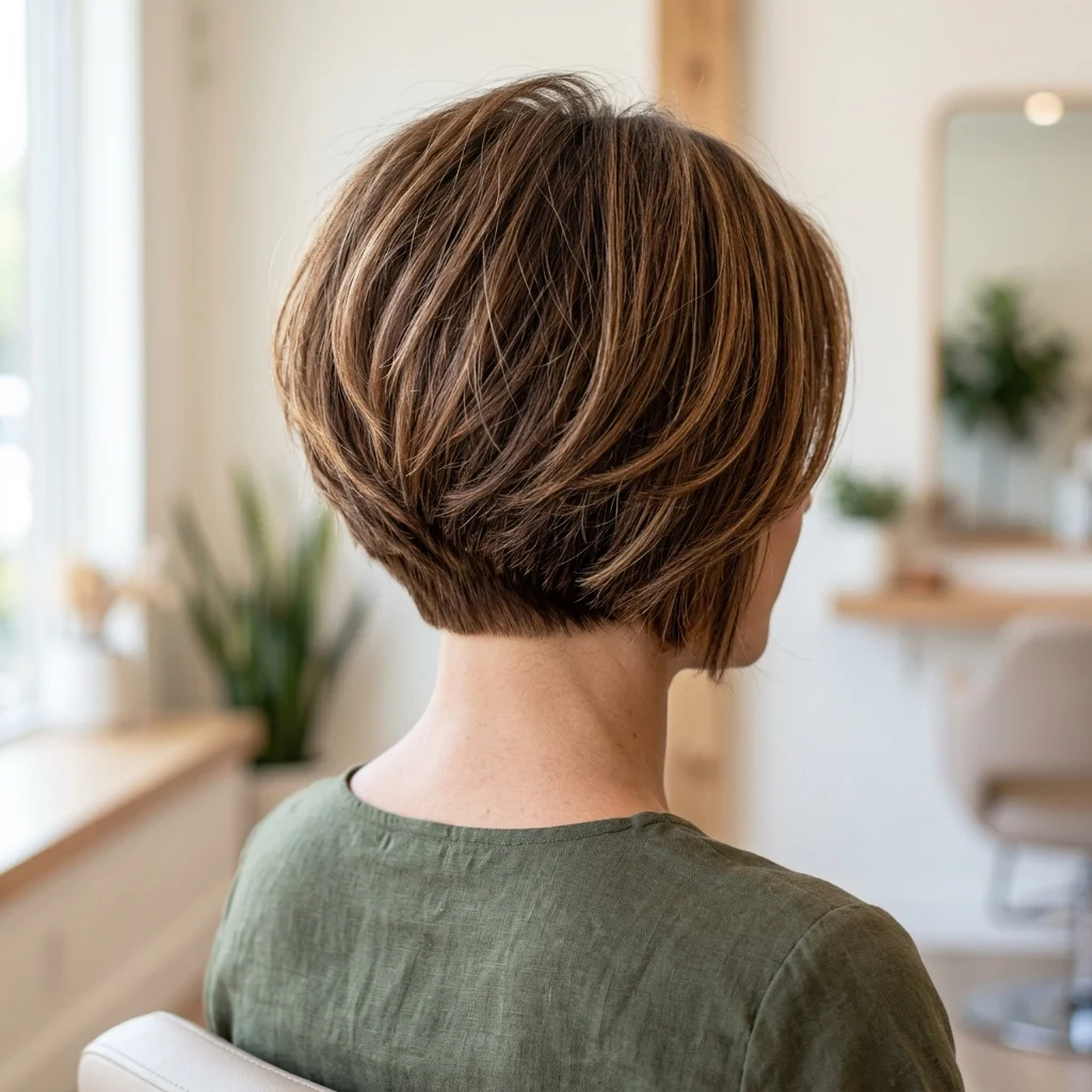 14. Fine Hair Stacked Bob Adaptation