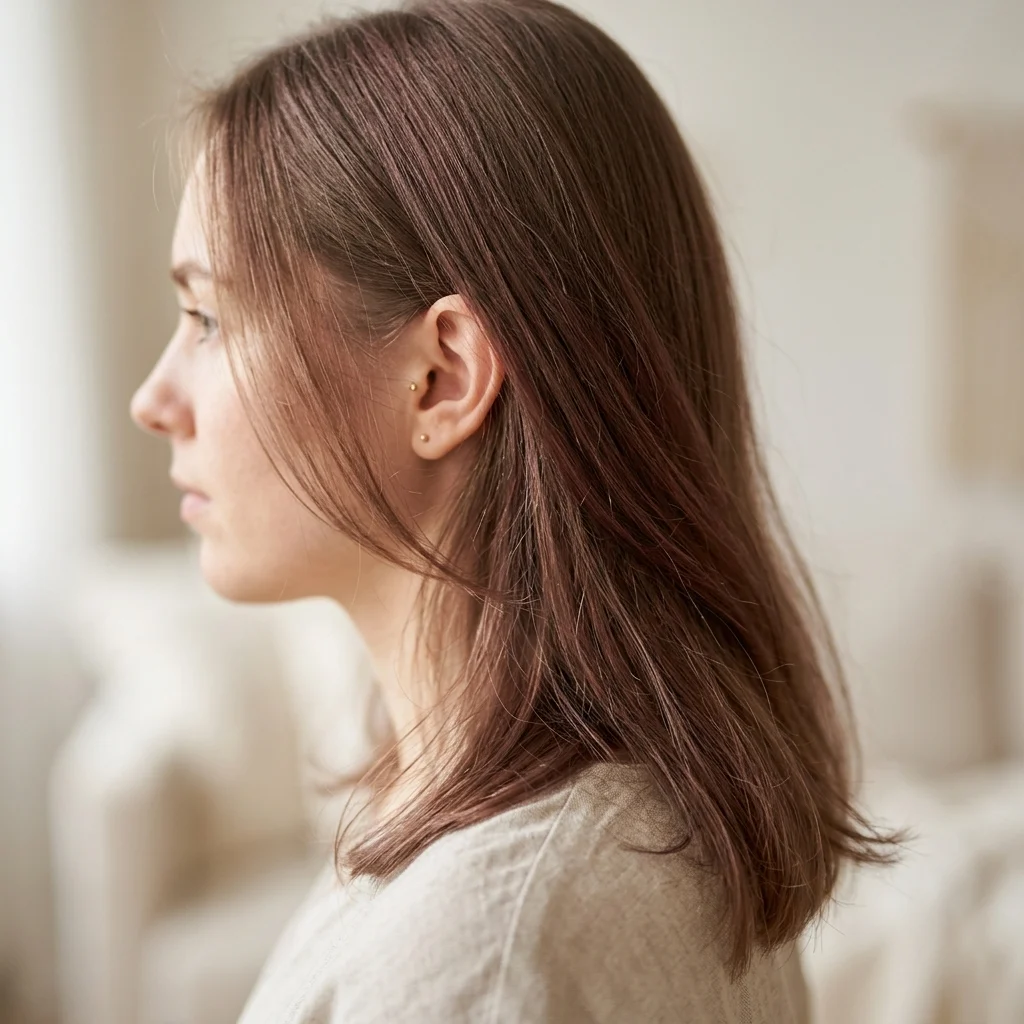14. Low-Commitment Maroon Gloss for Fine or Fragile Hair