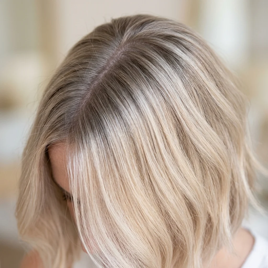 14. Pearl Blonde Root Melt Technique