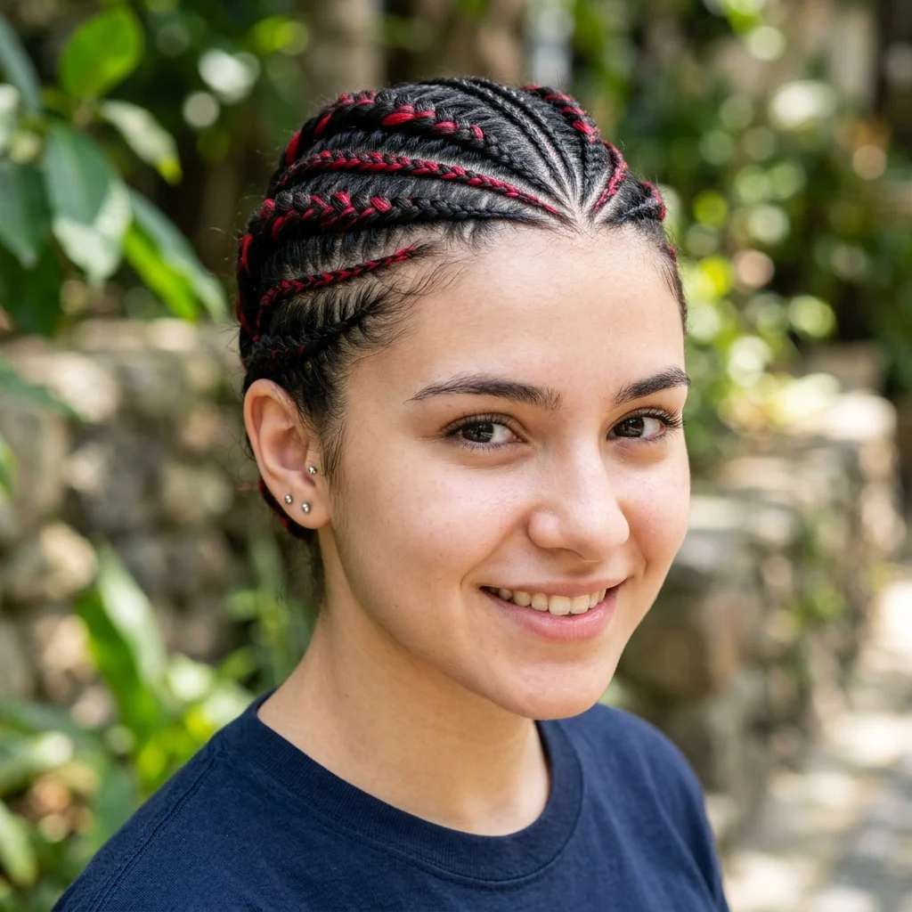 14. Red Streaks in Braids (ACCENT)