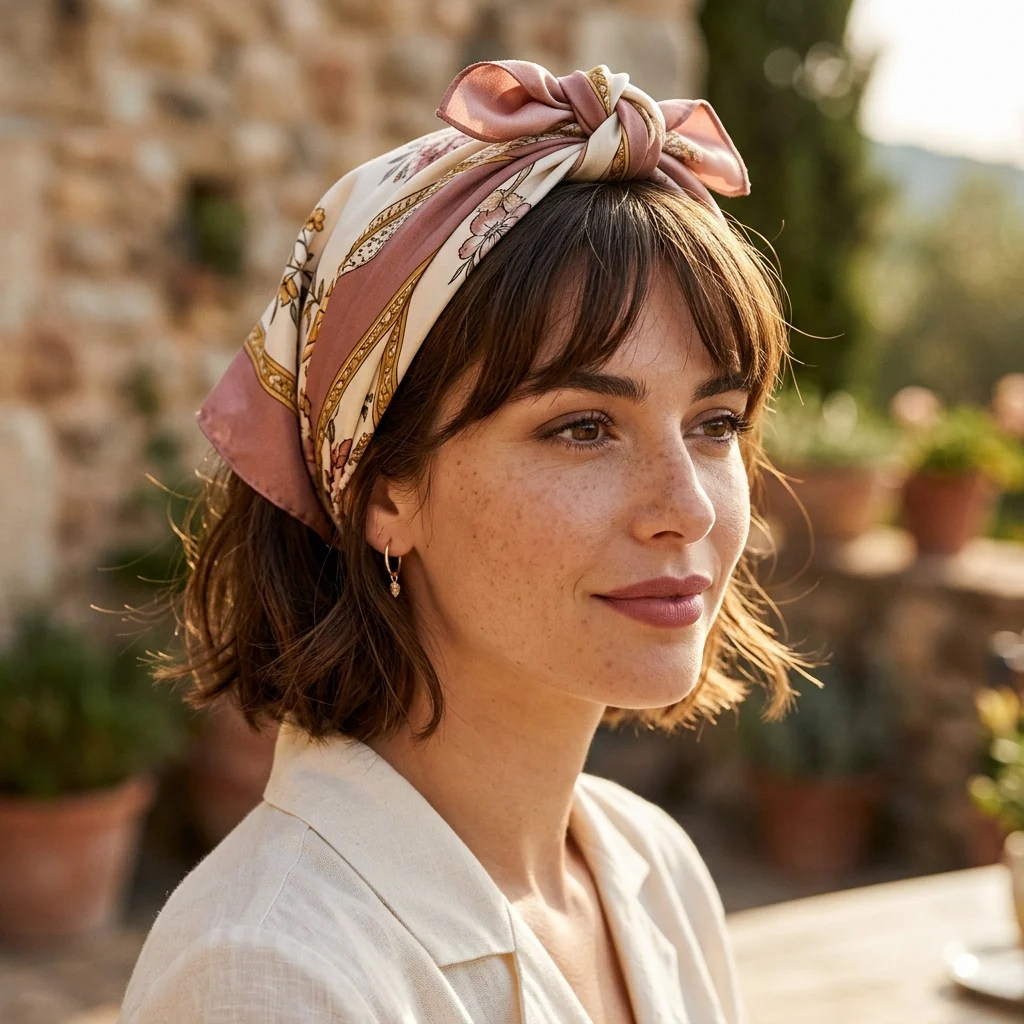 14. Scarf Wrapped Bob