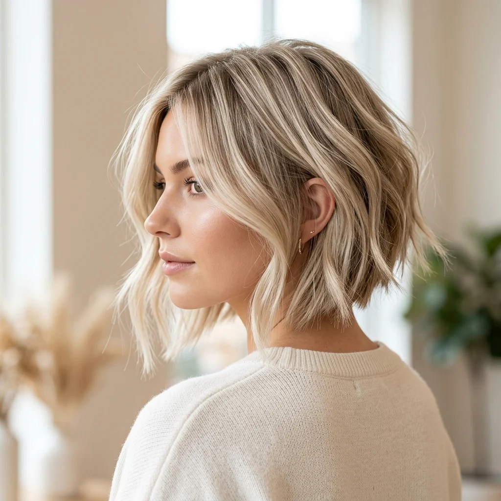 15. A-Line Bob Angled Toward the Chin