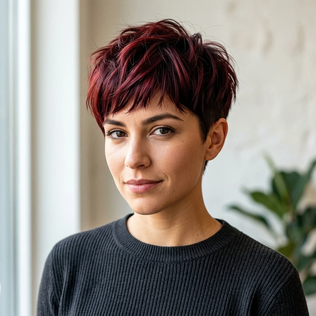 15. Compact Maroon Pixie for Low Upkeep