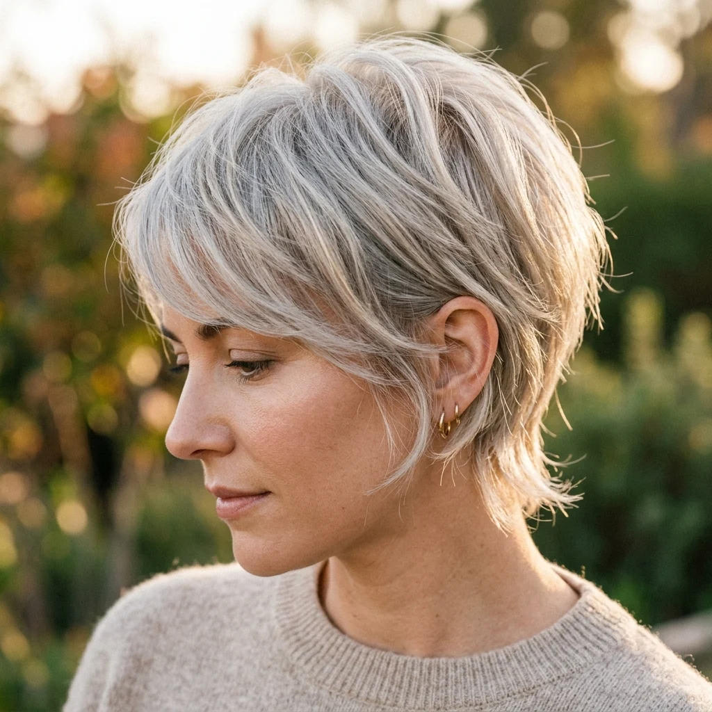 15. Feathered Layers Pixie