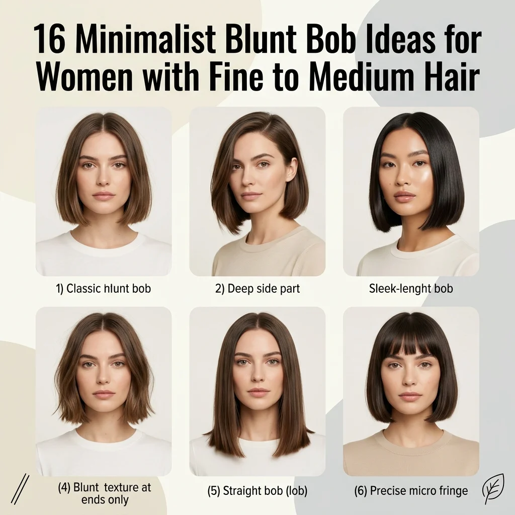 16 Minimalist Blunt Bob Ideas for Women with Fine to Medium Hair