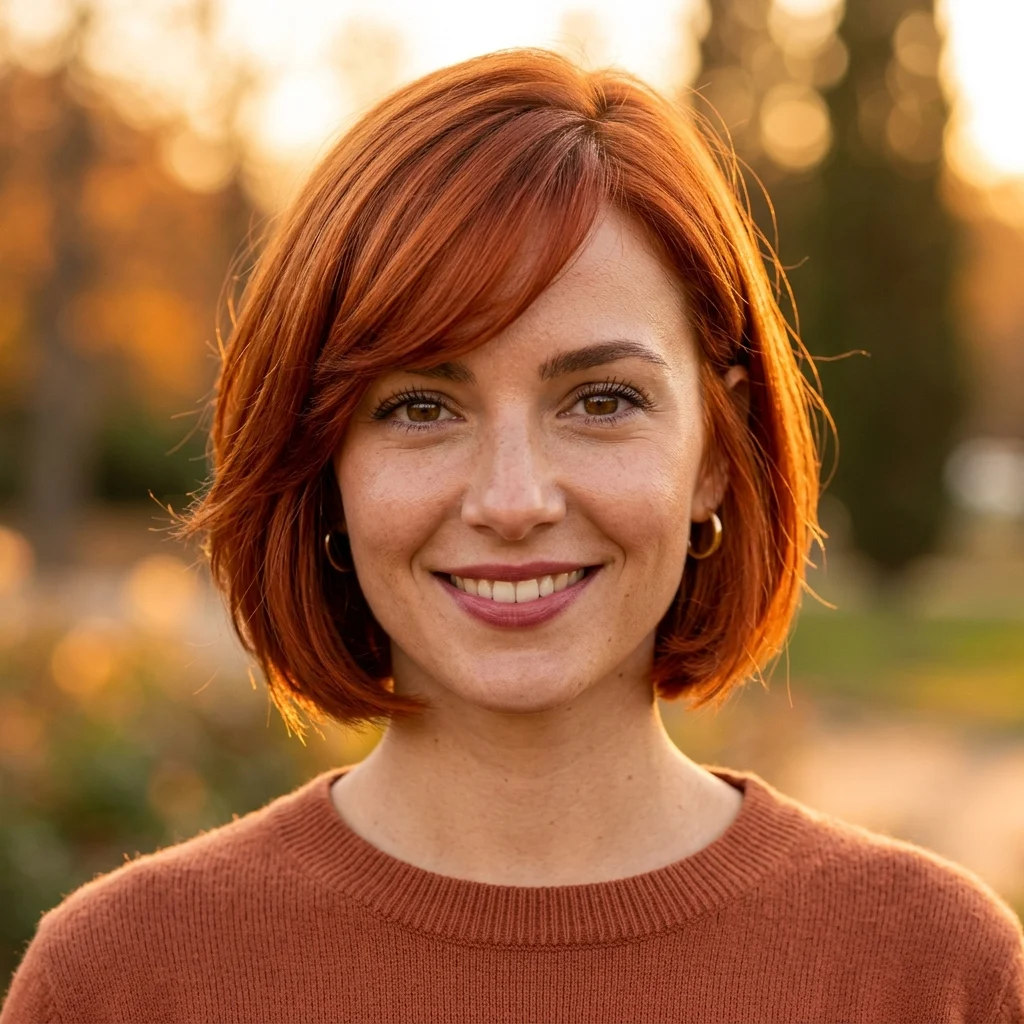 16. Copper Red Fringe Statement