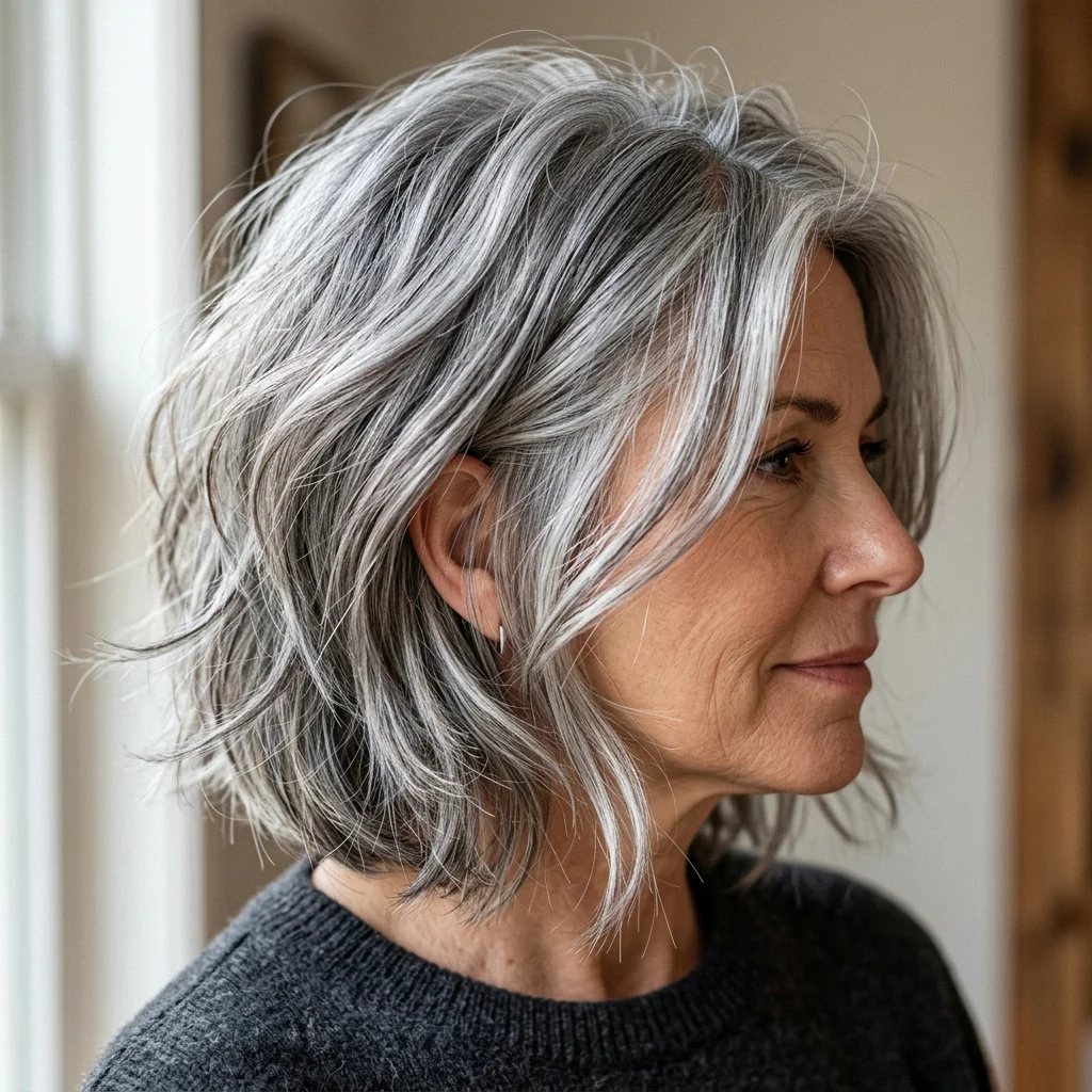 16. Silver Bob with Subtle Lowlights